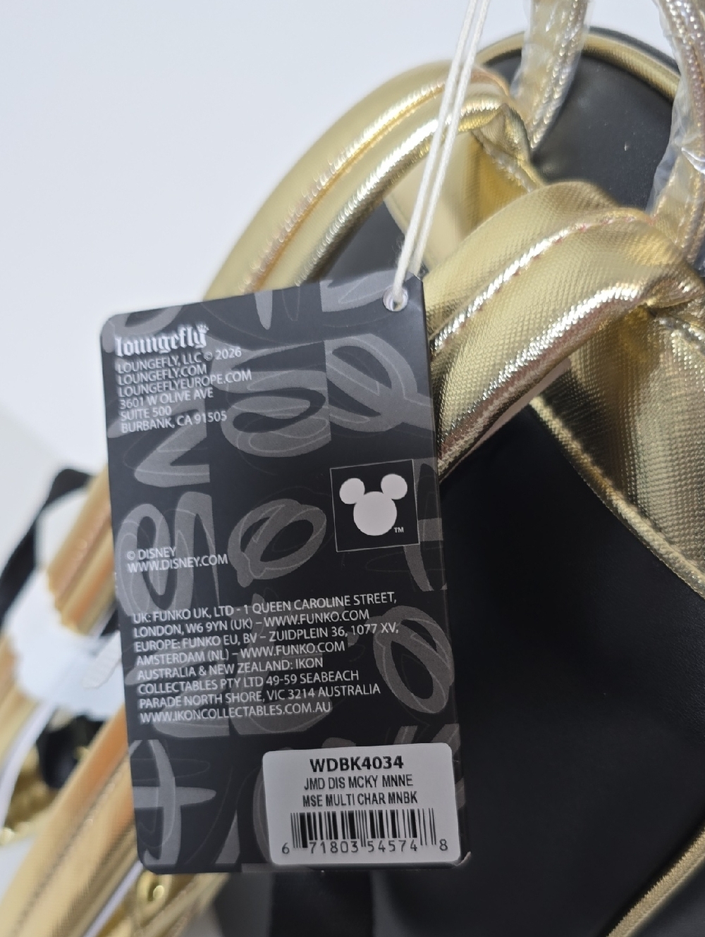 Comic Spot Exclusive Great Gatsby Mickey & Minnie Loungefly Mini Backpack LE Nw - Picture 8 of 8